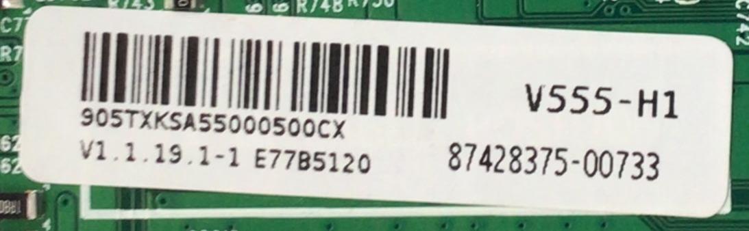 MAIN PARA SMART TV VIZIO 4K RESOLUCION (3840 x 2160) / NUMERO DE PARTE 905TXKSA55000500CX / 715GA874-M0C-B00-004G / 87428375-00733 / 87428375-00514 / PANEL TPT550F2-PU4L01.Q REV:S01C / DISPLAY LC546PU4L 01 / MODELO V555-H1 LTCDZH - Imagen 2